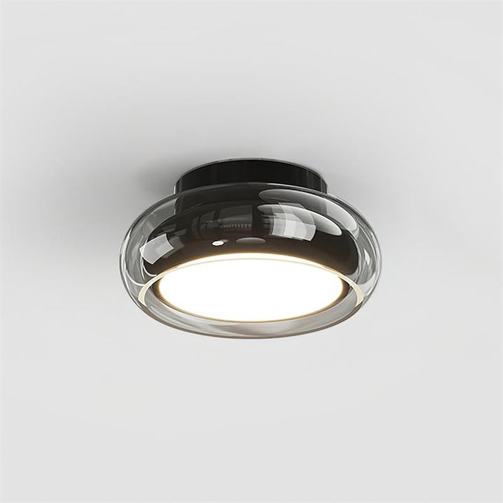 Retro glass flush ceiling light