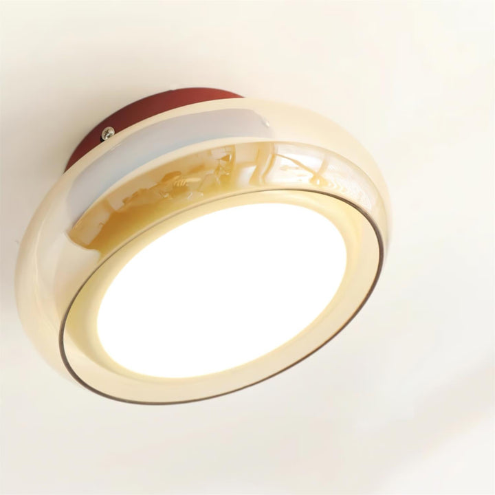 Retro glass flush ceiling light