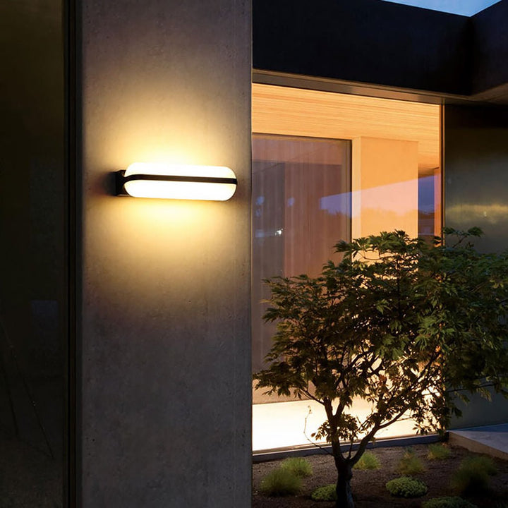 Capsule Outdoor Wall Light | Black, 1 or 2 Lights