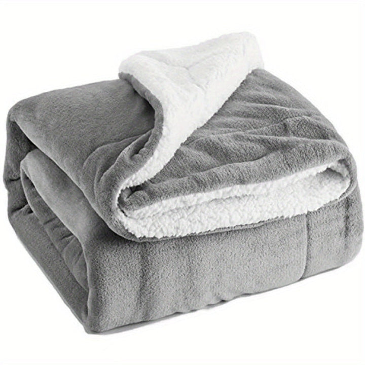Reversible Sherpa Fleece Throw | Plush Flannel, Five Colours