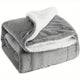 Reversible Sherpa Fleece Throw | Plush Flannel, Five Colours