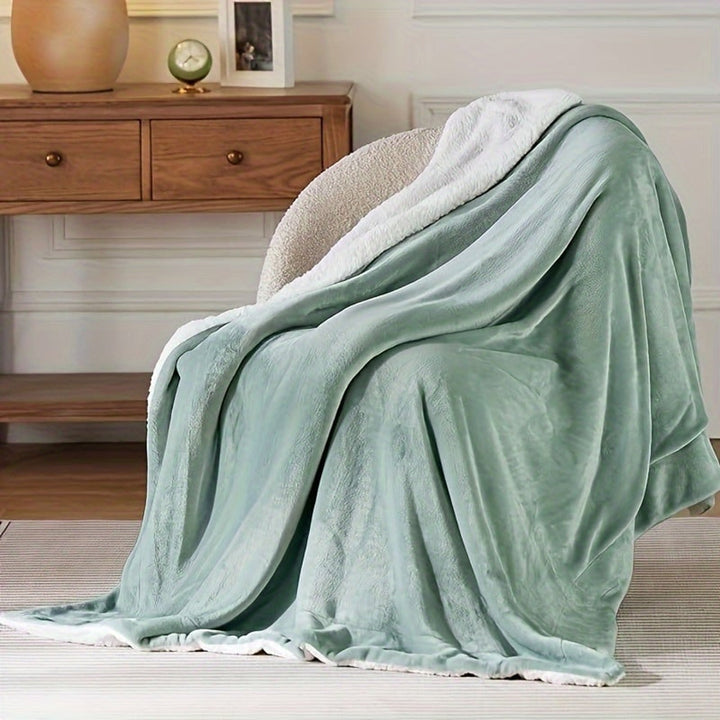 Reversible Sherpa Fleece Throw | Plush Flannel, Five Colours