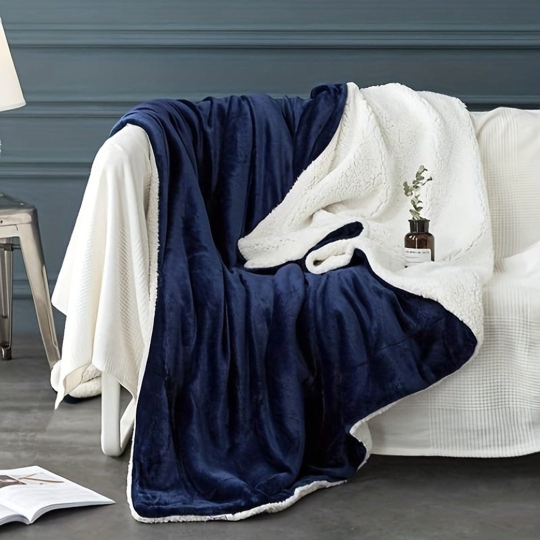 Reversible Sherpa Fleece Throw | Plush Flannel, Five Colours
