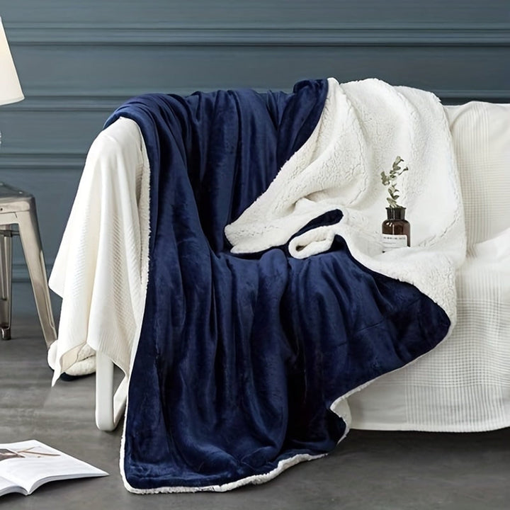 Reversible Sherpa Fleece Throw | Plush Flannel, Five Colours