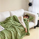 Ribbed faux fur throw