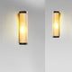 Ribbed glass outdoor wall light