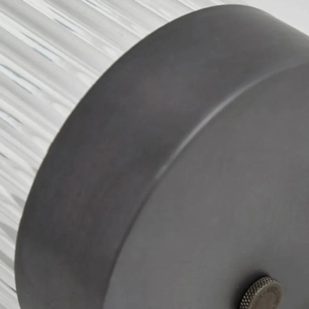 Ribbed glass outdoor wall light
