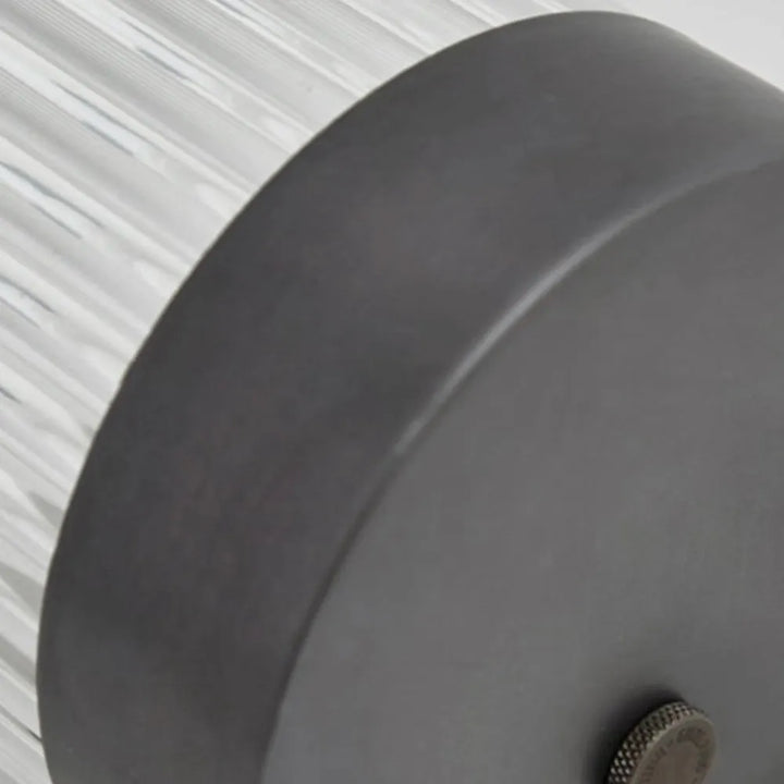 Ribbed glass outdoor wall light