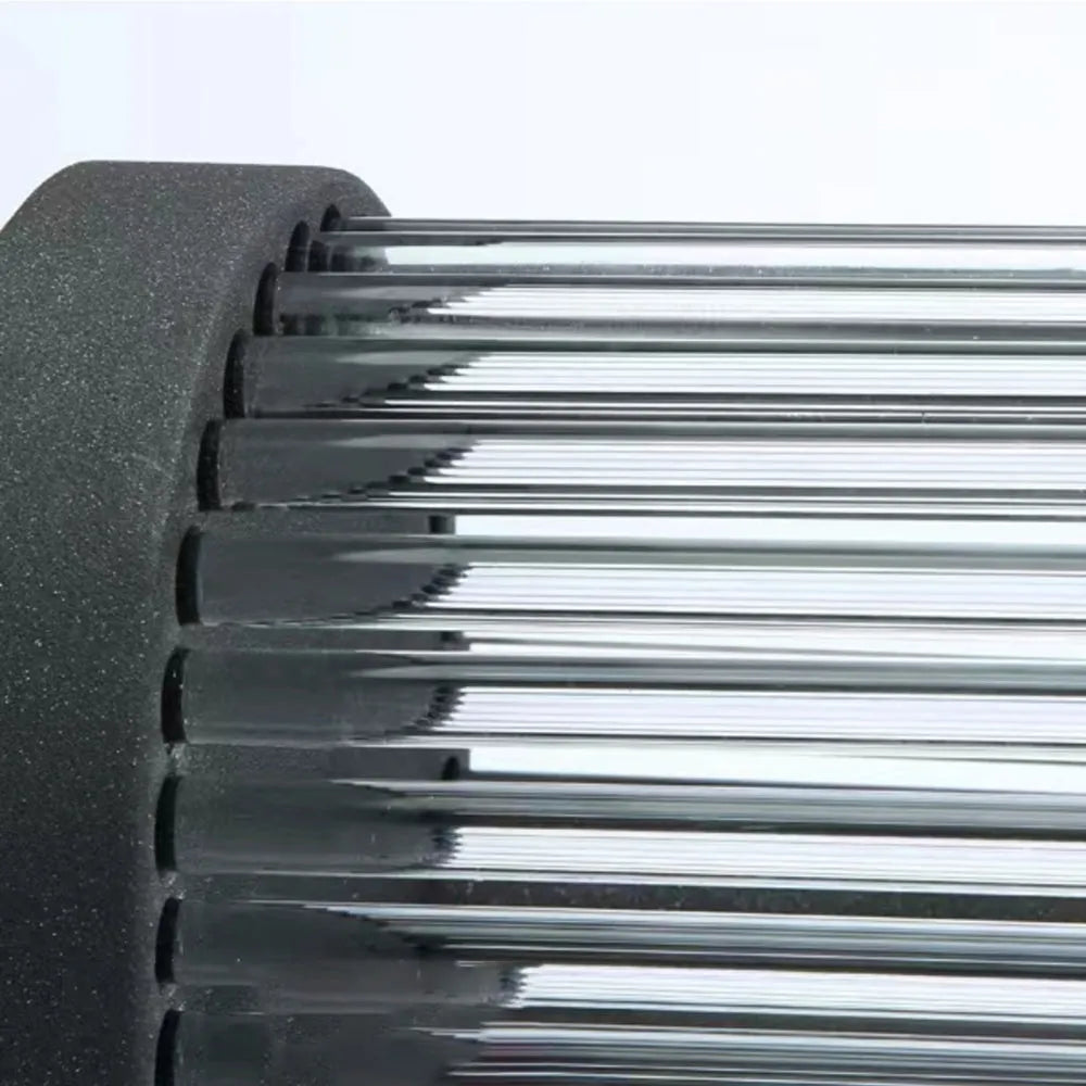 Ribbed glass outdoor wall light