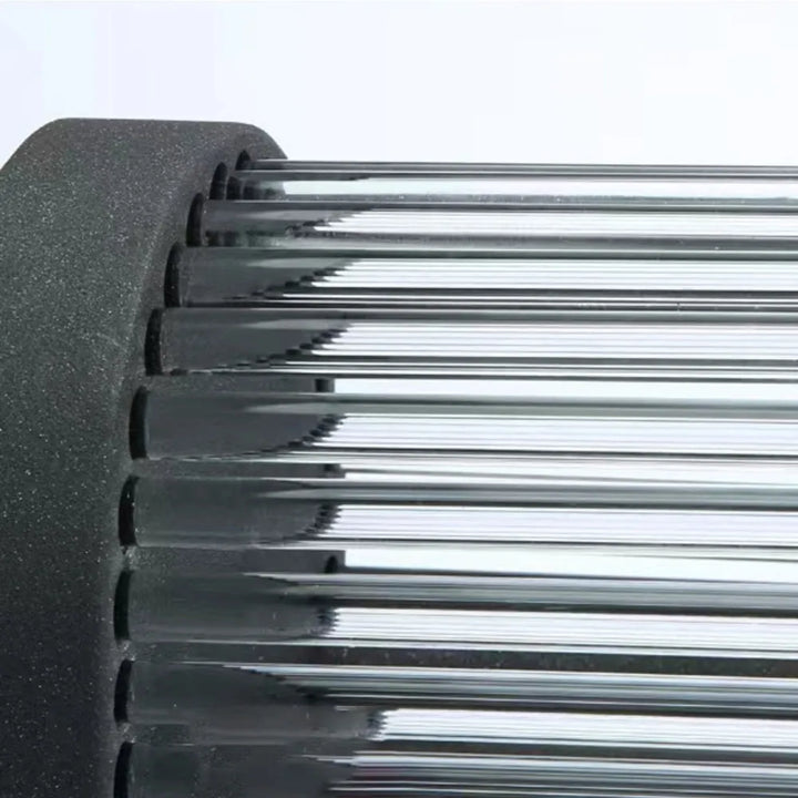 Ribbed glass outdoor wall light