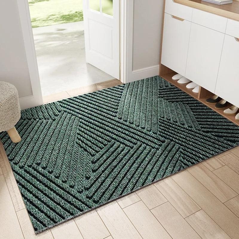 Ribbed wave indoor door mat