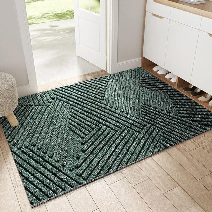 Ribbed wave indoor door mat