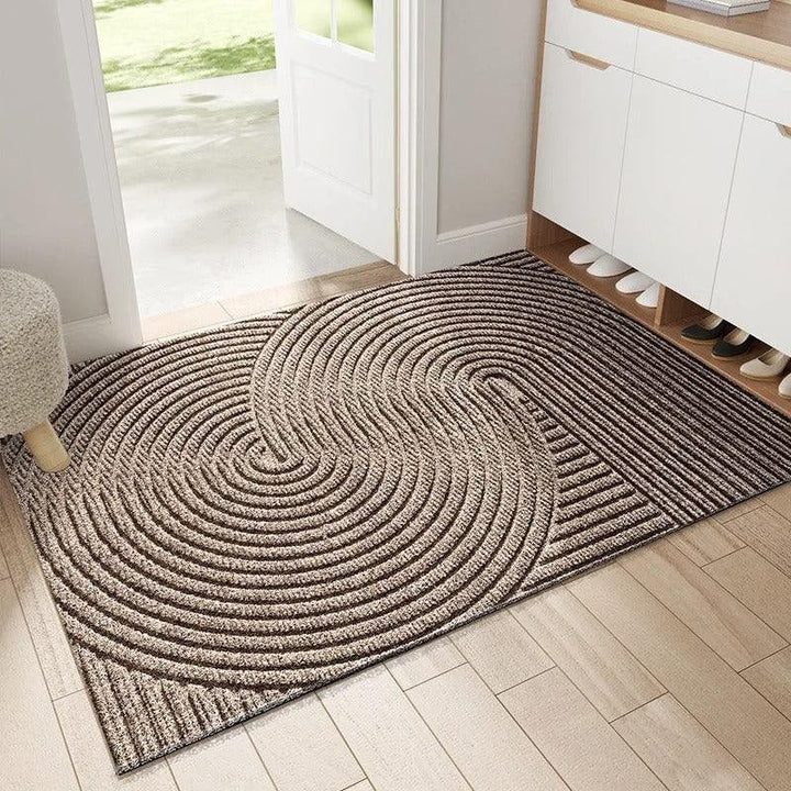 Ribbed wave indoor door mat