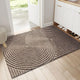 Ribbed wave indoor door mat