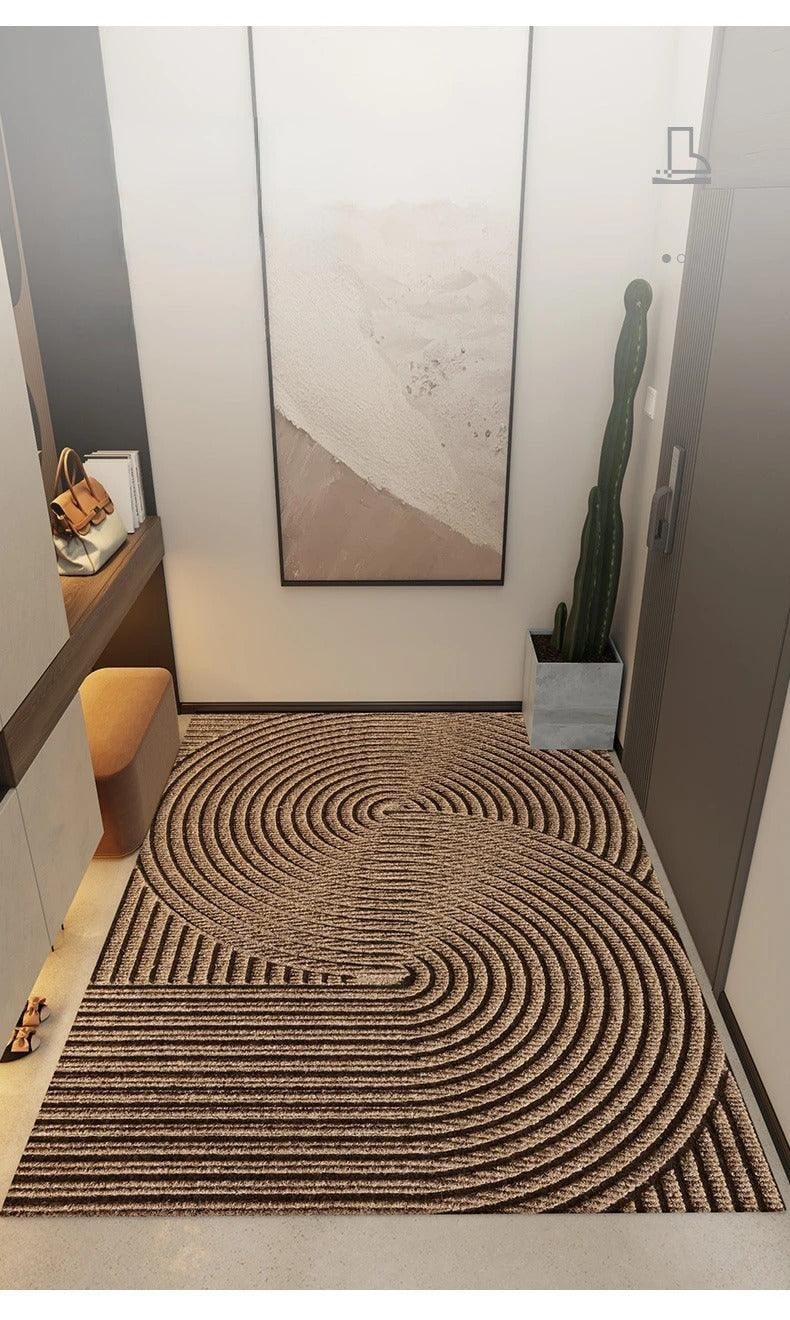 Ribbed wave indoor door mat