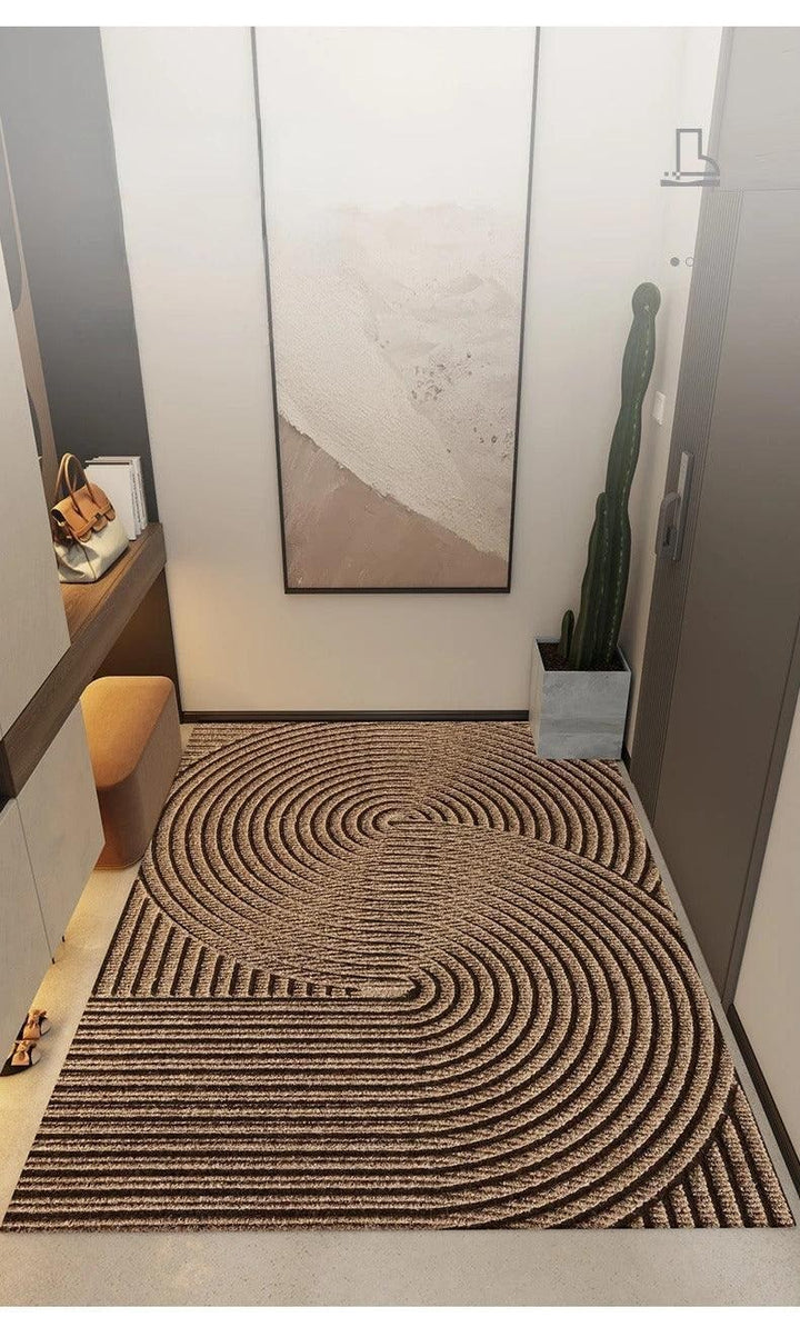 Ribbed wave indoor door mat