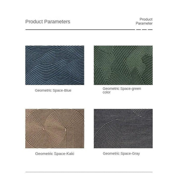 Ribbed wave indoor door mat