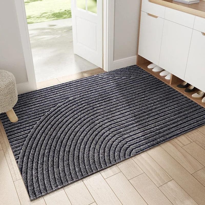 Ribbed wave indoor door mat