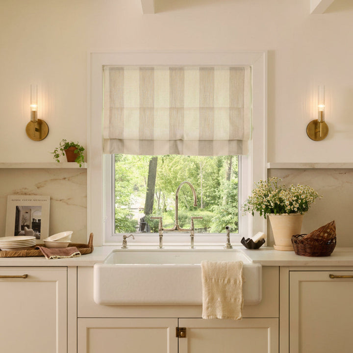 Vireo Farmhouse Copper Ribbed Glass Tube Sconce
