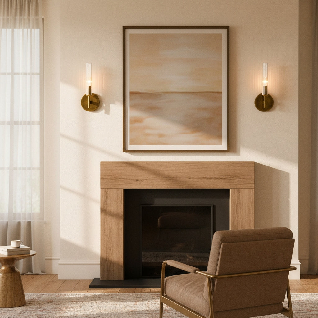 Vireo Farmhouse Copper Ribbed Glass Tube Sconce