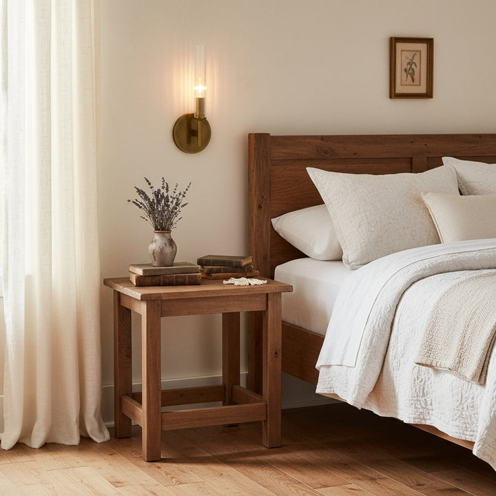 Vireo Farmhouse Copper Ribbed Glass Tube Sconce