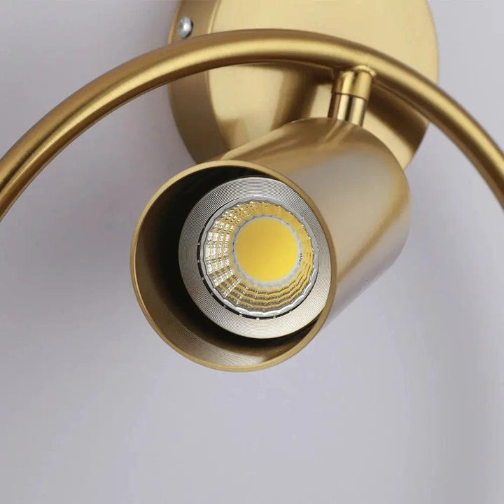 Ring Wall Light with Adjustable Spotlight | Gold or Black