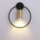 Ring Wall Light with Adjustable Spotlight | Gold or Black