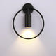 Ring Wall Light with Adjustable Spotlight | Gold or Black
