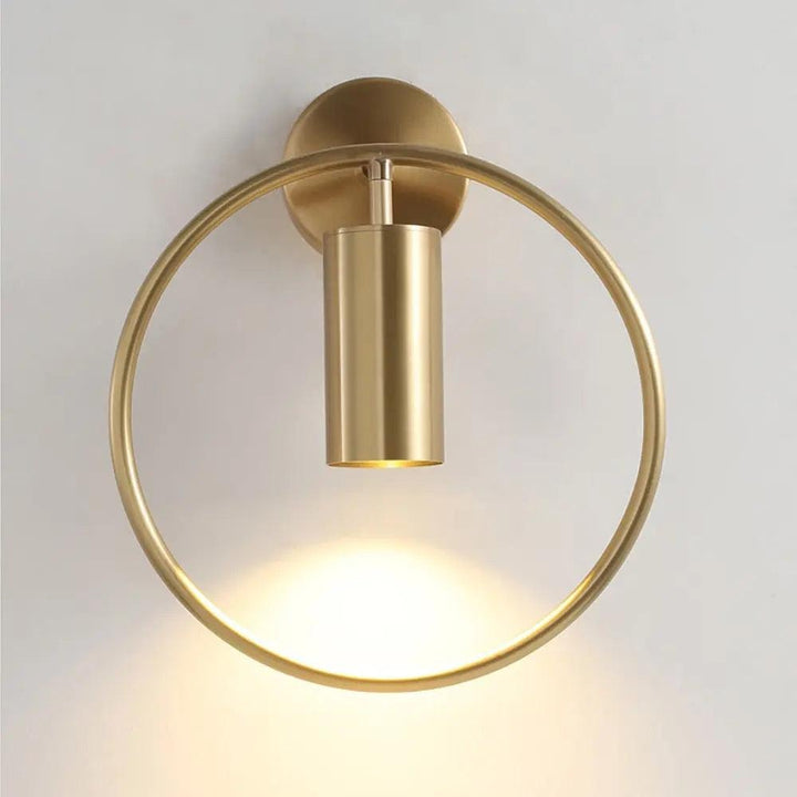 Ring Wall Light with Adjustable Spotlight | Gold or Black
