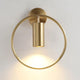 Ring Wall Light with Adjustable Spotlight | Gold or Black