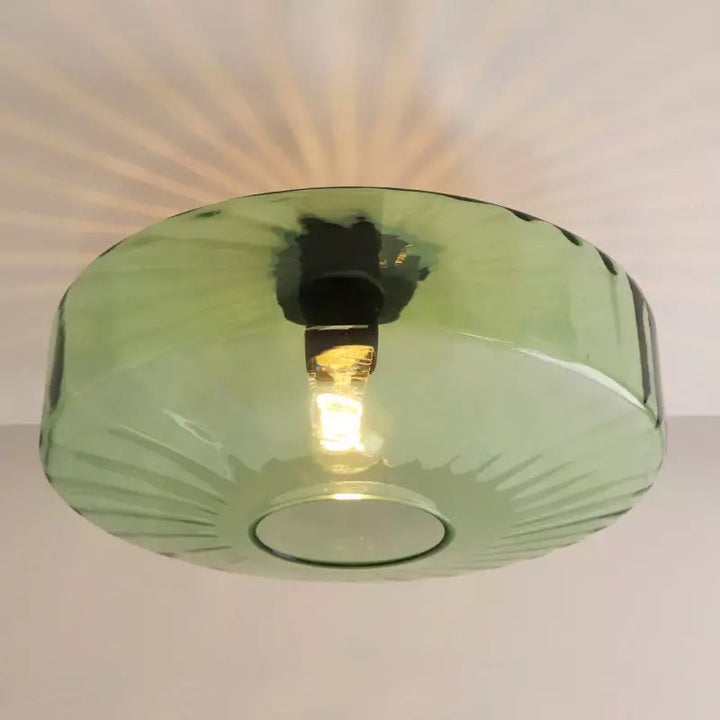 Ripple Glass Drum Ceiling Light