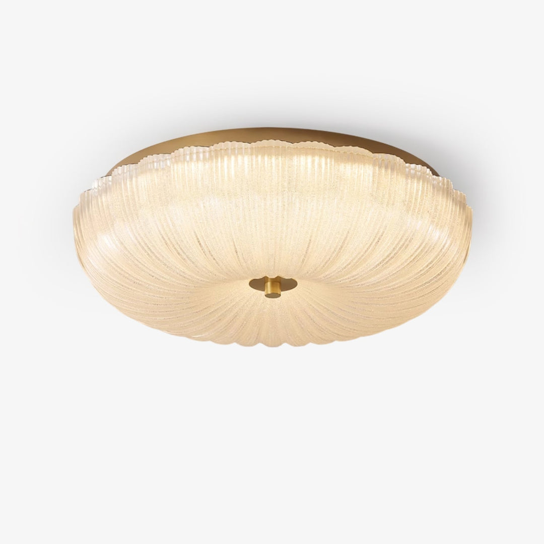 Ripple glass flush ceiling light