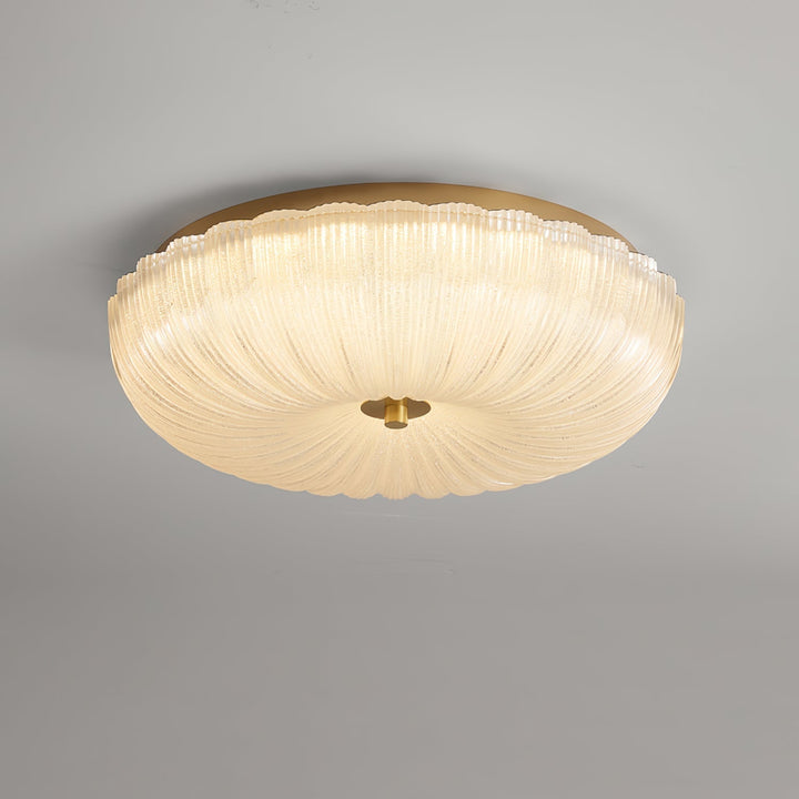 Ripple glass flush ceiling light