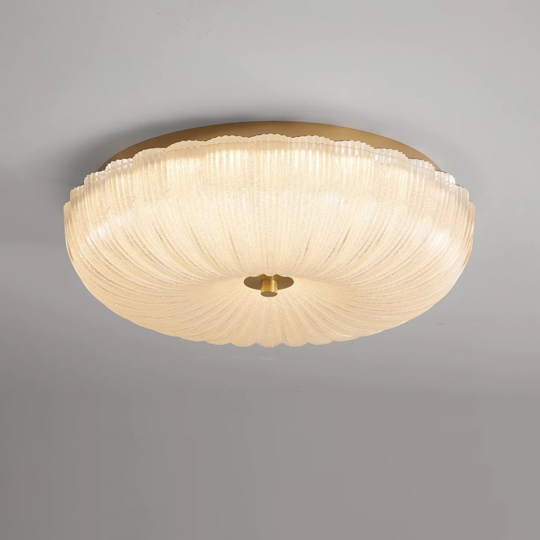 Ripple glass flush ceiling light