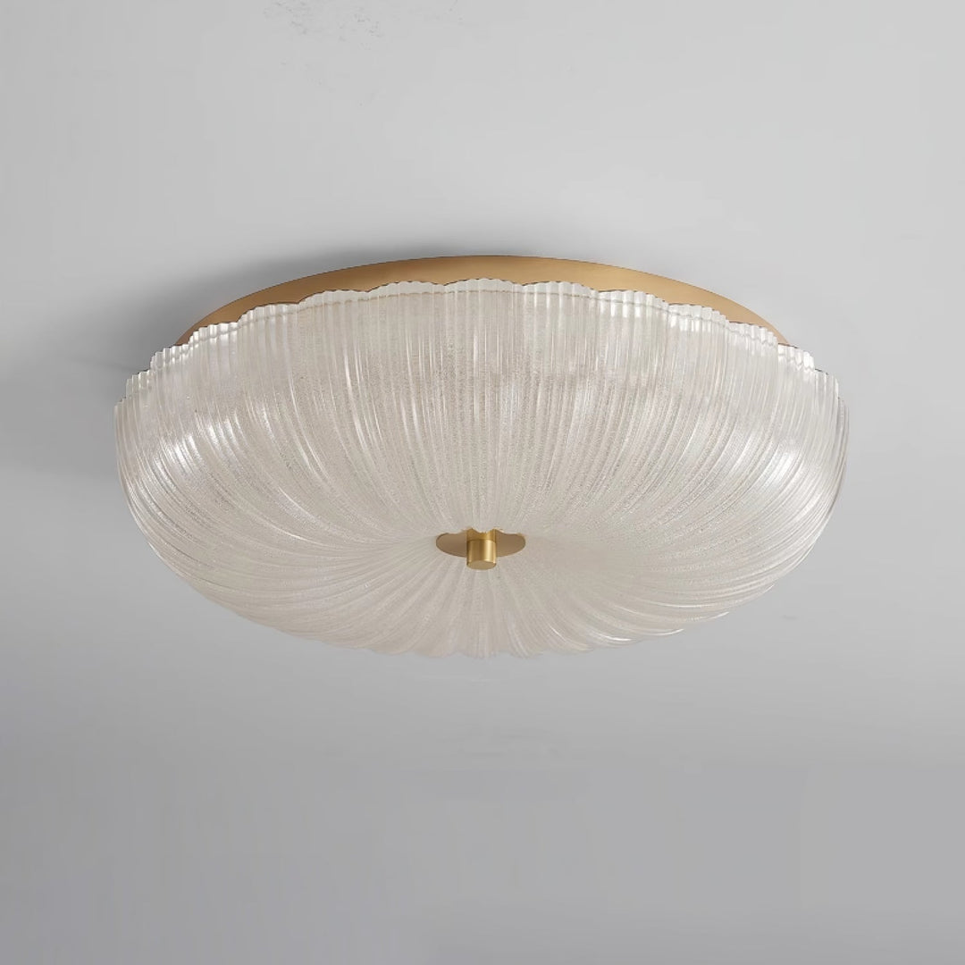 Ripple glass flush ceiling light