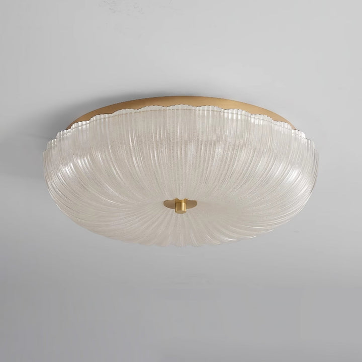 Ripple glass flush ceiling light