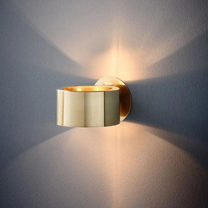 Up and Down Drum Wall Light | Gold or Black