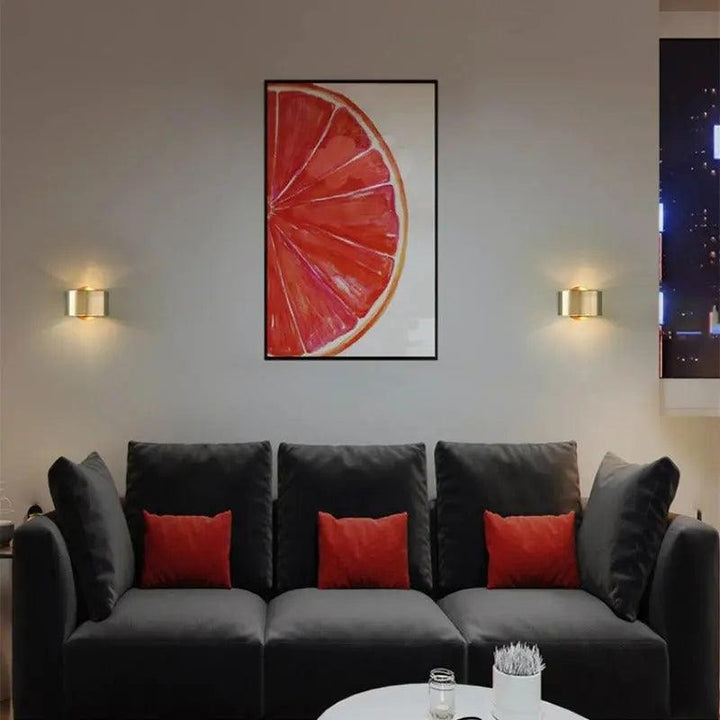 Up and Down Drum Wall Light | Gold or Black