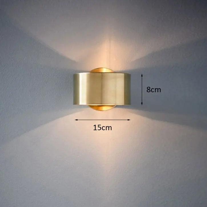 Up and Down Drum Wall Light | Gold or Black