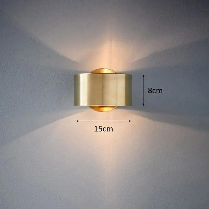 Up and Down Drum Wall Light | Gold or Black