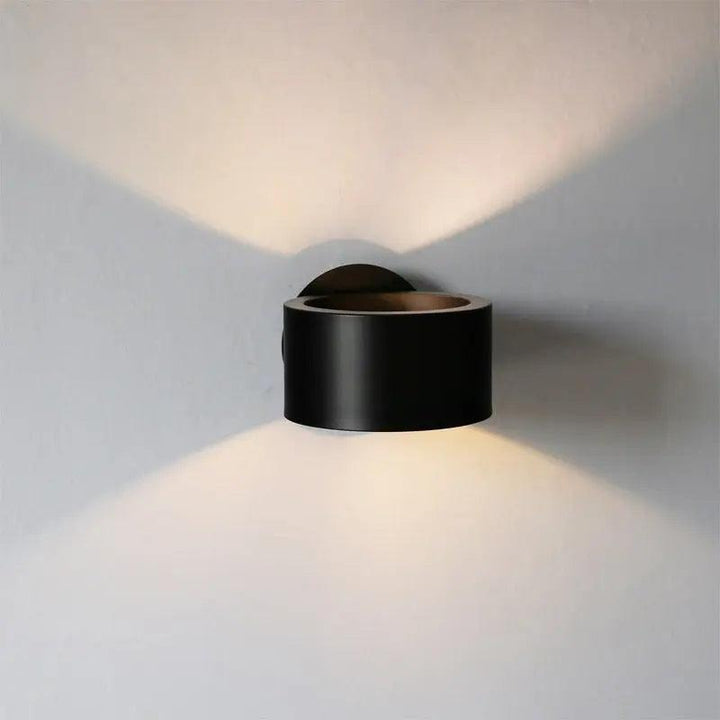 Up and Down Drum Wall Light | Gold or Black