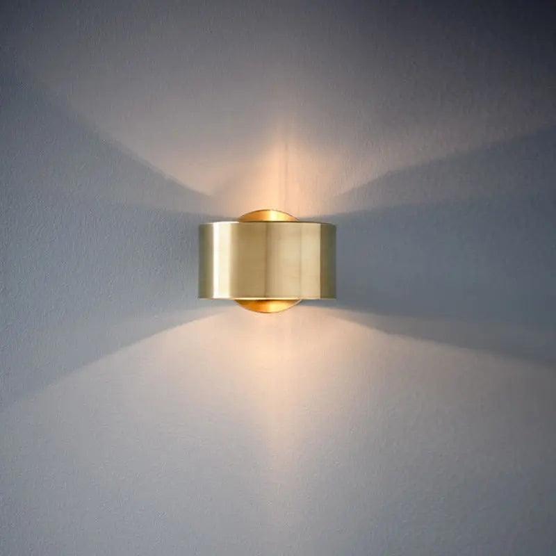 Up and Down Drum Wall Light | Gold or Black