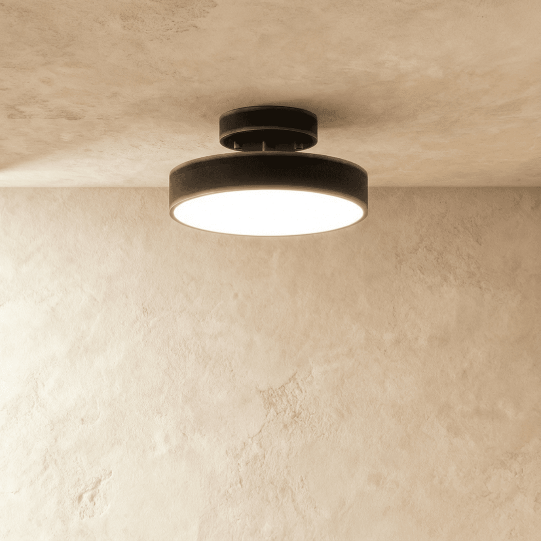 Semi-Flush LED Ceiling Light | Copper or Black, 15-30 cm