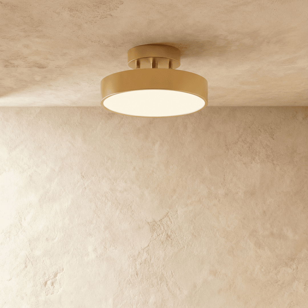 Semi-Flush LED Ceiling Light | Copper or Black, 15-30 cm