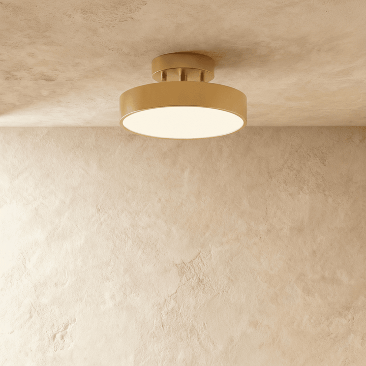 Semi-Flush LED Ceiling Light | Copper or Black, 15-30 cm