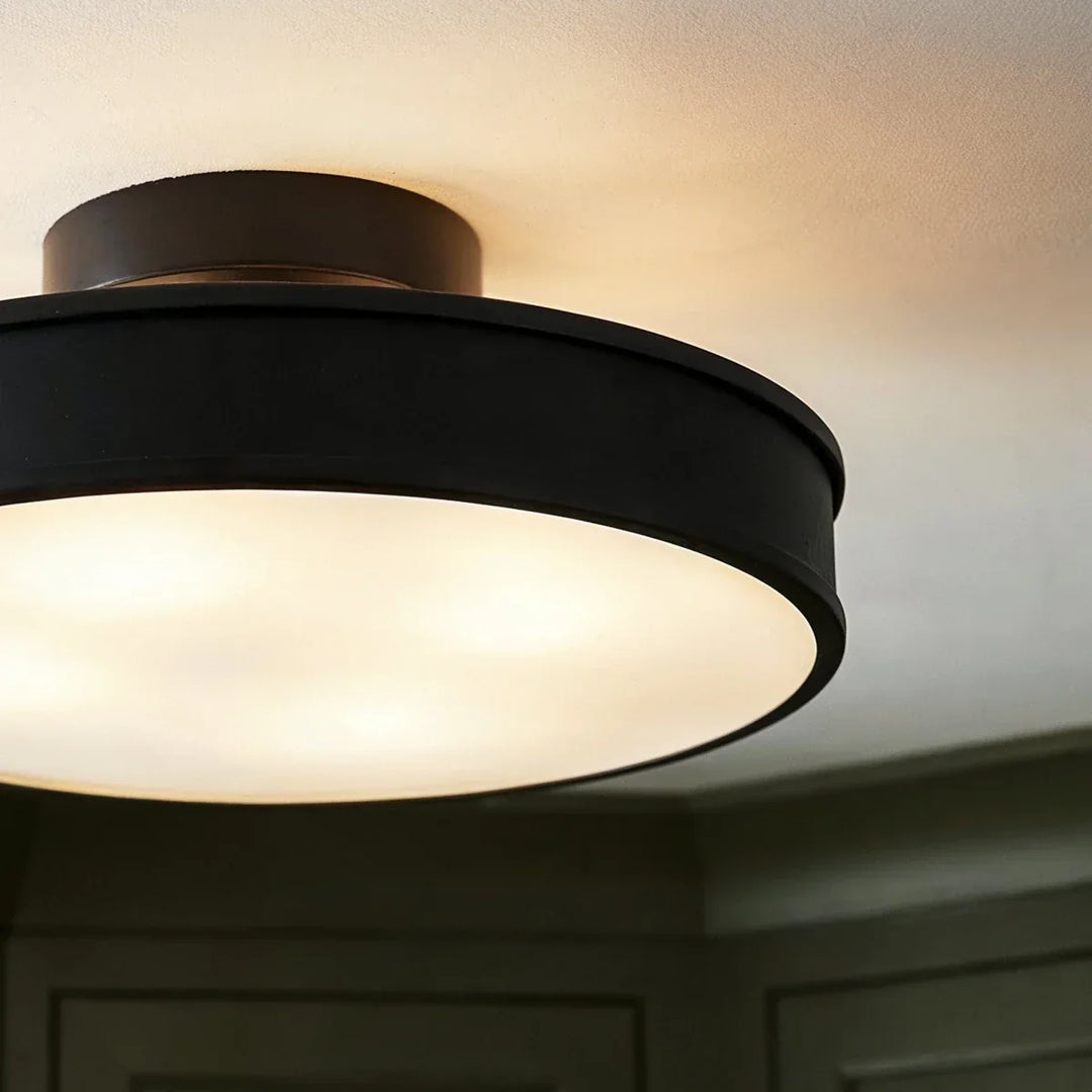 Semi-Flush LED Ceiling Light | Copper or Black, 15-30 cm