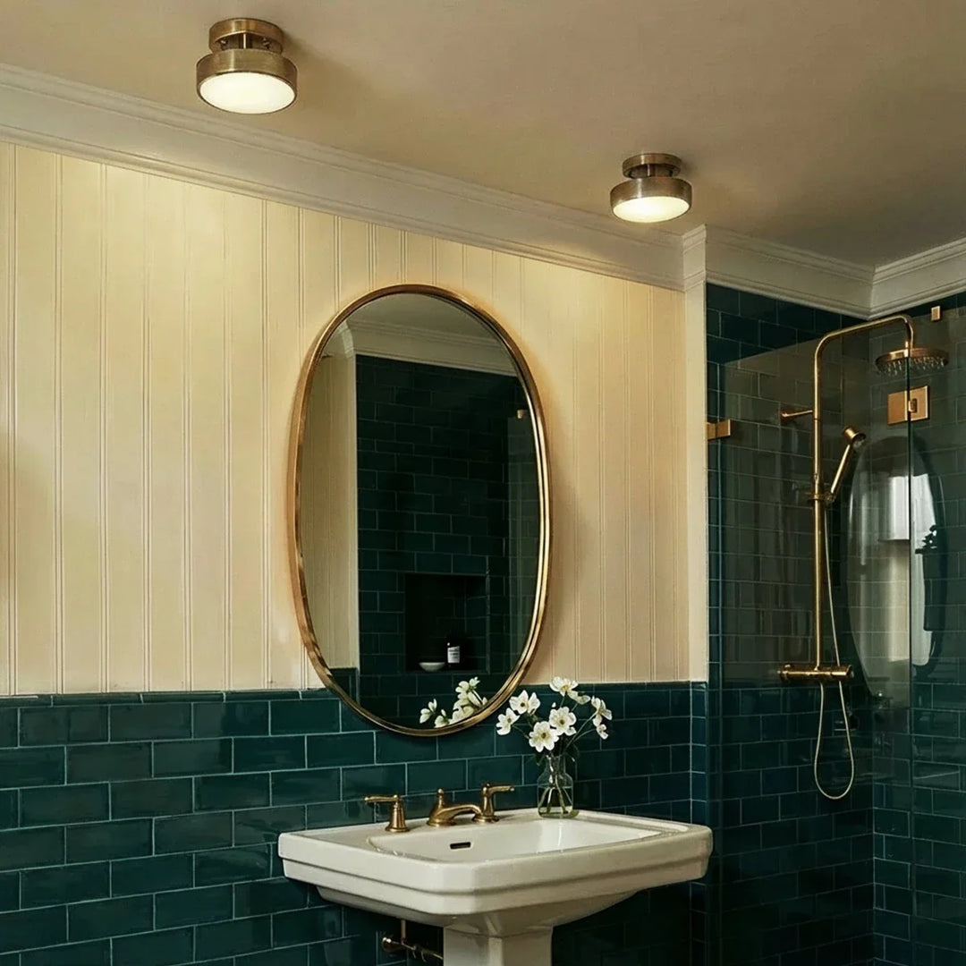 Semi-Flush LED Ceiling Light | Copper or Black, 15-30 cm
