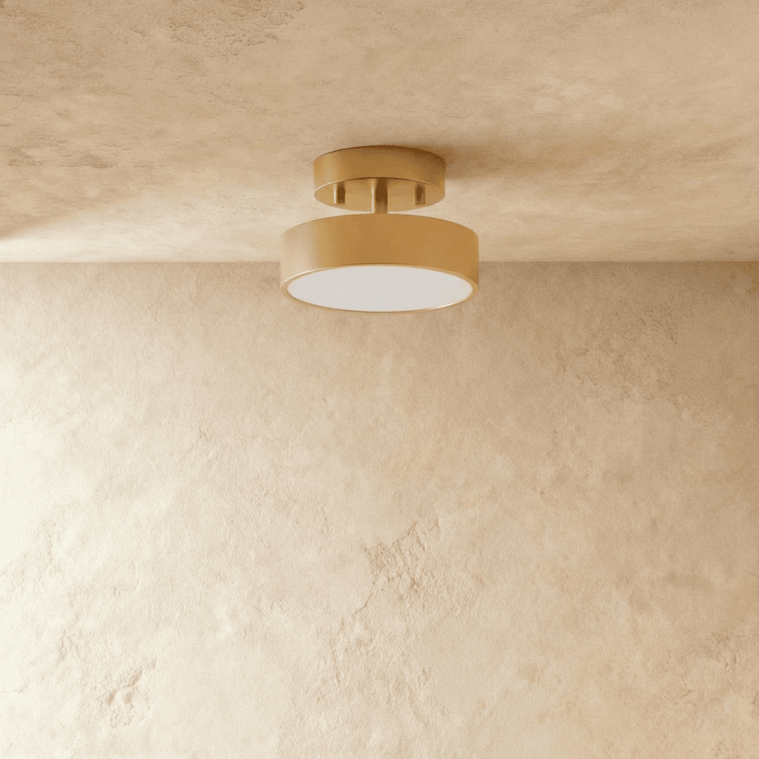 Semi-Flush LED Ceiling Light | Copper or Black, 15-30 cm