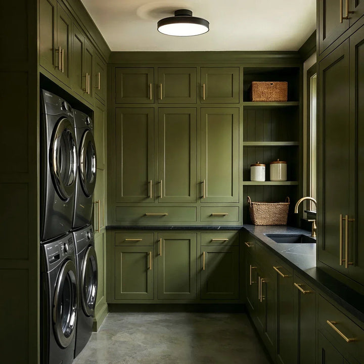 Semi-Flush LED Ceiling Light | Copper or Black, 15-30 cm