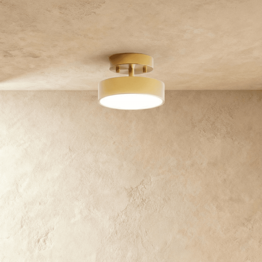 Semi-Flush LED Ceiling Light | Copper or Black, 15-30 cm